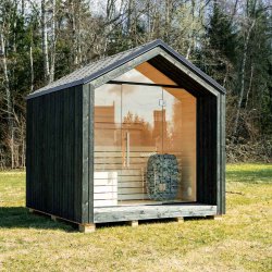 Sauna LUMI med isoleret spids tag