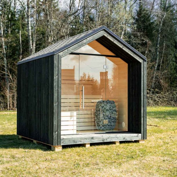 Sauna LUMI med isoleret spids tag