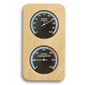 Sauna Termometer - Hygrometer Tr&aelig;ramme Analog