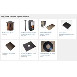 Sauna T�nde Thermowood �180 Br�ndeovn-St�lplade Saml selv