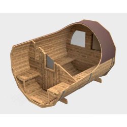 Sauna tnde Thermowood 260 cm Brndeovn Saml Selv