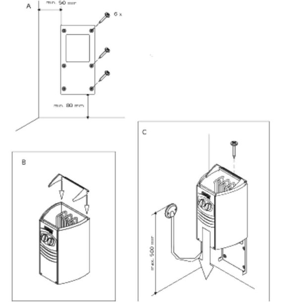 Saunaovn Harvia Vega Kompakt 3,5 kW elektrisk