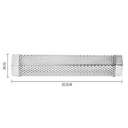 R&oslash;gr&oslash;r - Rustfrit st&aring;l - Perforeret - 30 cm  - til Grill