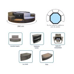 Spa mbel st til Netspa Octopus 165