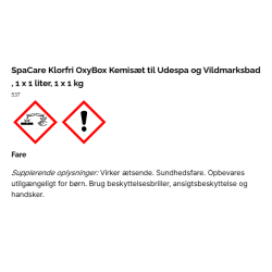 SpaCare Klorfri OxyBox Kemis&aelig;t til Udespa og Vildmarksbad