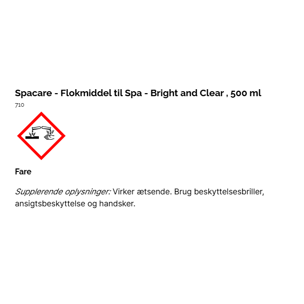 Spacare - Flokmiddel til Spa - Bright and Clear 500 ml