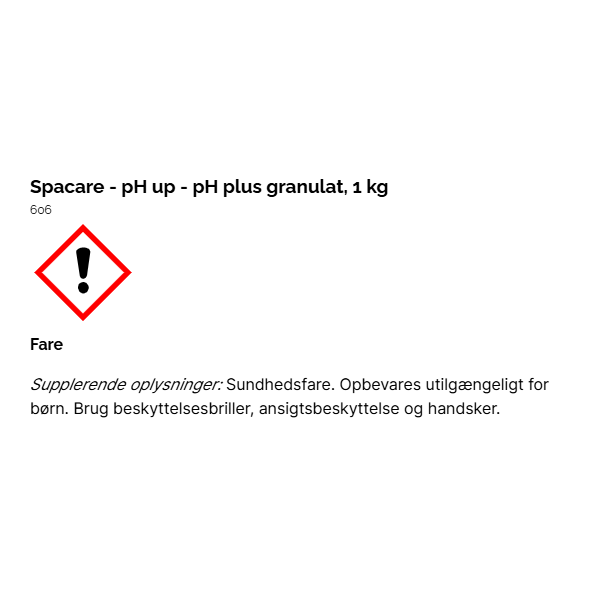 Spacare - pH up - pH plus - 1 kg granulat