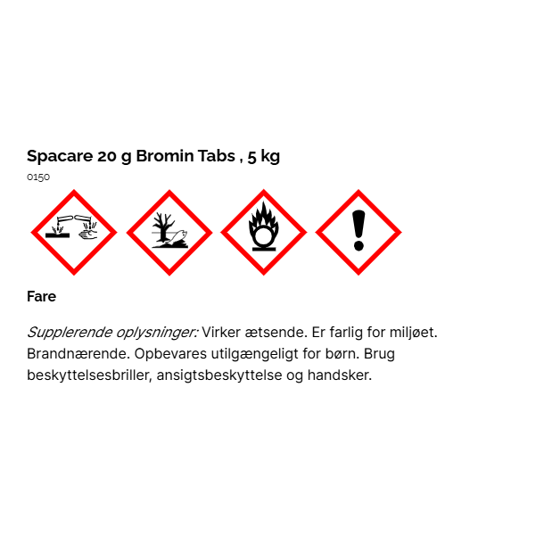 Spacare 20 g Bromin Tabs - 5 kg