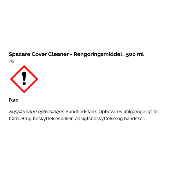Spacare Cover Cleaner - Reng&oslash;ringsmiddel - 500 ml