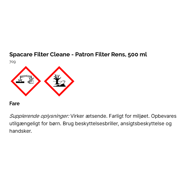 Spacare Filter Cleaner 500 ml - Patron Filter Rens