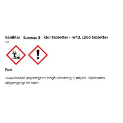 Spacare  Sunwac 3 -1200 klor Tabletter -  Refill