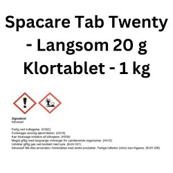 Spacare Tab Twenty - Langsom 20 g Klortablet - 1 kg