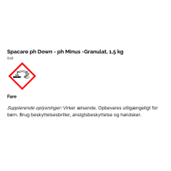 Spacare ph Down  - ph Minus  -Granulat - 1,5 kg