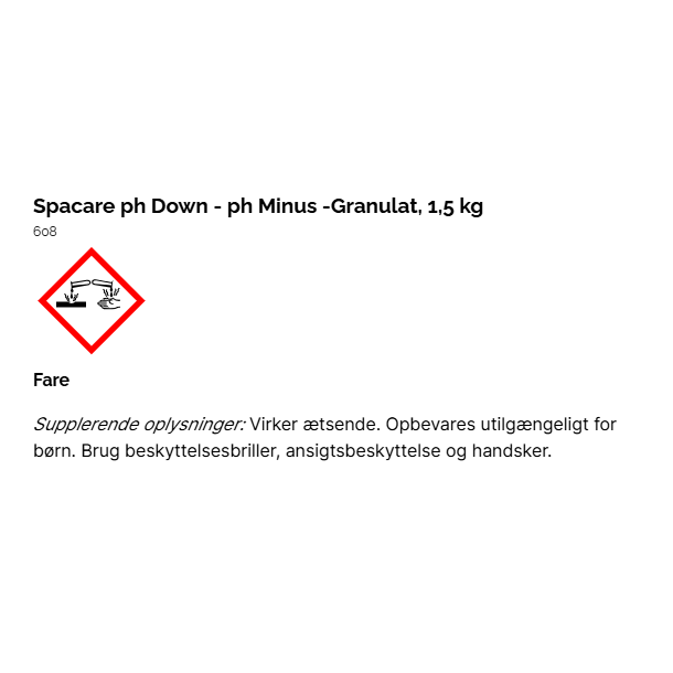 Spacare ph Down  - ph Minus  -Granulat - 1,5 kg