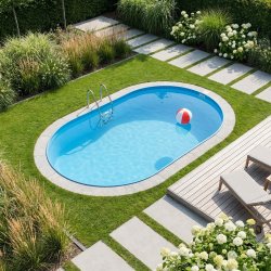Oval Pool Toscana H&oslash;jde 1,35 m 0,6 mm liner Flere st&oslash;rrelser