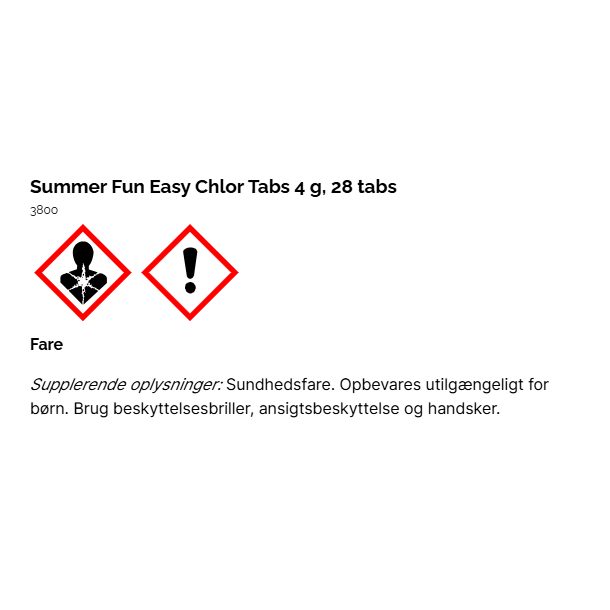 Summer Fun Easy Chlor Tabs 4 g - 28 tabs