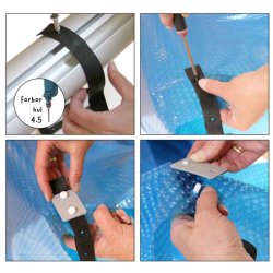 Swim &amp; Fun - Oprulningsstativ til Termotppe - max Bredde 650 cm