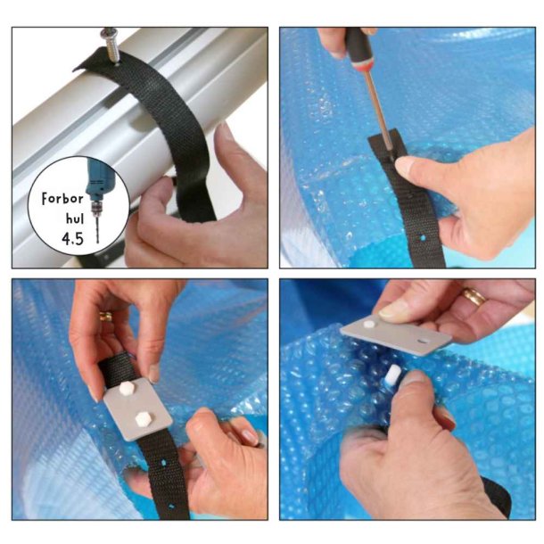 Swim &amp; Fun - Oprulningsstativ til Termotppe - max Bredde 650 cm