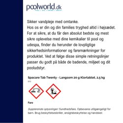 Spacare Tab Twenty - Langsom 20 g Klortablet - 2,5 kg
