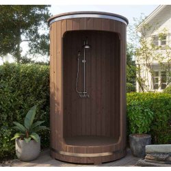 Udendrs Brusekabine i Thermowood