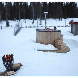 Vildmarksbad Finntub 30 kw Brndeovn Black marple