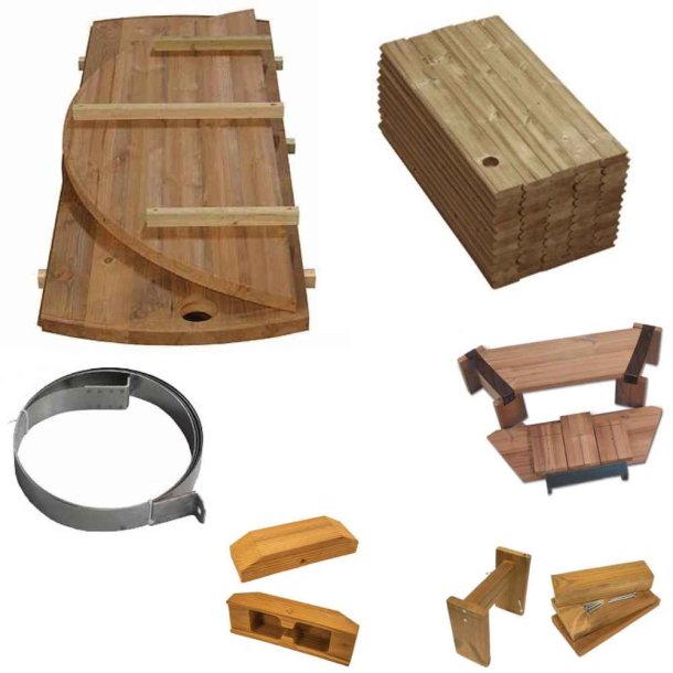 Vildmarksbad Thermowood Ø150 cm Udvendig Ovn  Saml selv