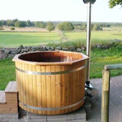 Vildmarksbad Thermowood Ø150 cm Udvendig Ovn  Saml selv
