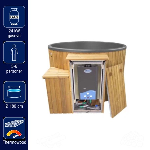 Citytub Gasovn Polyethylen-Thermowood - Dark grey