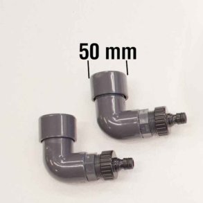 Vinkel 90 gr fra Hanekobling til 50 mm