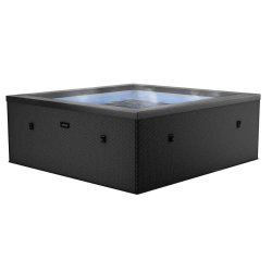 Firkantet Udespa Garda 6 personer Charcoal Rattan Wifi