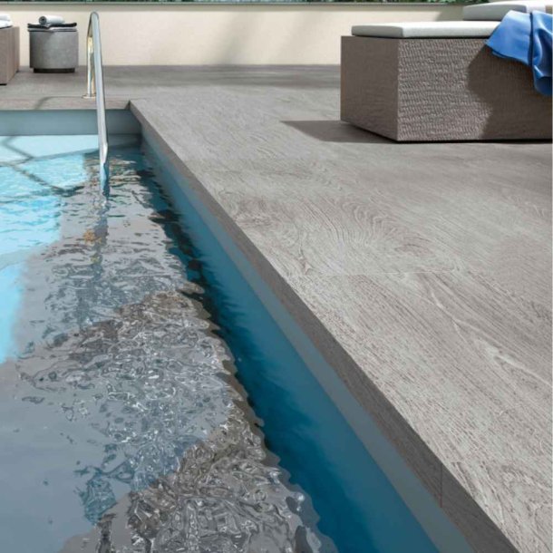 Woodstyle Kantflise til Pool - Ceramica serien