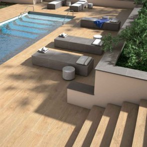 Woodstyle Kantflise til Pool - 120 x 29,5 x 6,5 cm - Ceramica serien