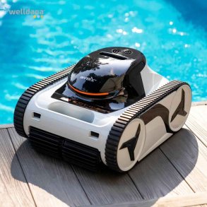 X-Warrior Poolrobot X30 Kabelfri - Bund og v�g - Wifi - set forfra p� hvid baggrund (Varenr. 33-001025 - 16767)