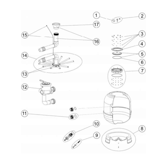 Zodiac reservedel Aflbsventil til sandfiler MS