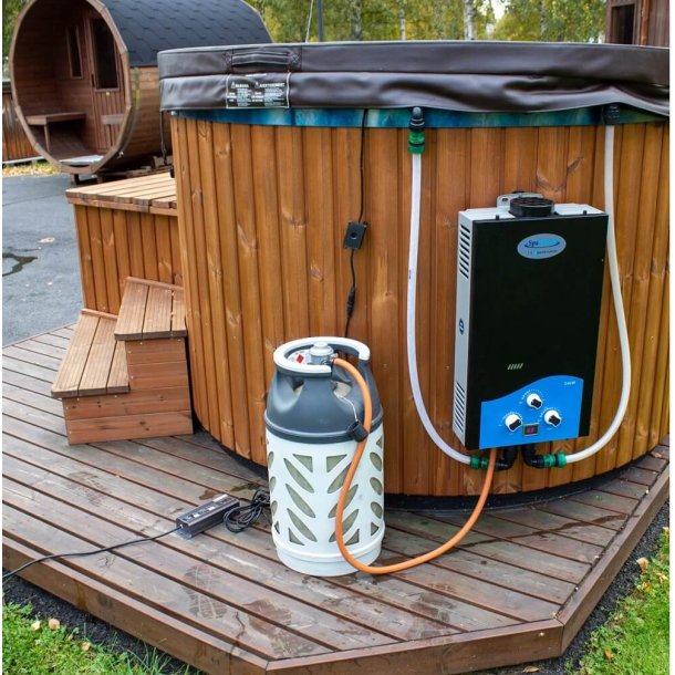 Transportabel og Aftagelig Gas Vandvarmer Vildmarksbad og Udespa