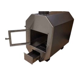 Vildmarksbad Finntub 30 kw brndeovn Azur Bl