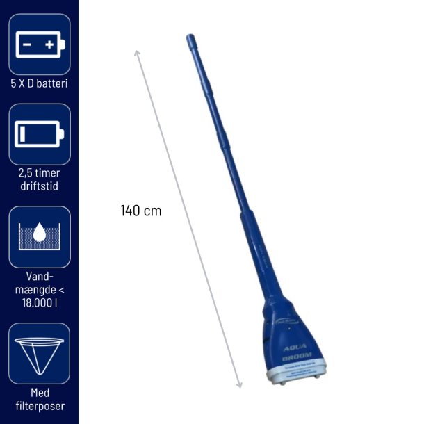 Bundsuger Pool Blaster Aqua Broom Ultra med stang