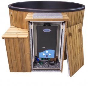 Citytub Arctic Gasovn Isoleret Polyethylen-Thermowood - Grafit sort - LED - Digital