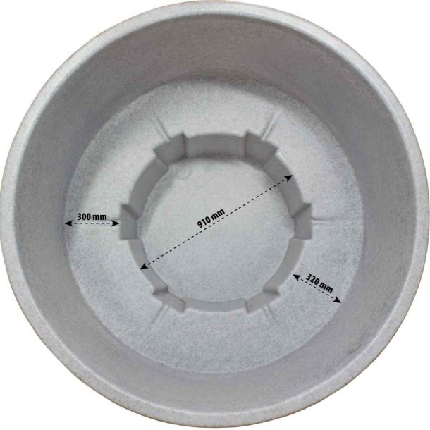 Citytub Gasovn Polyethylen-Thermowood - Azur bl