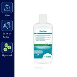 Clarifyer, bayrol, mod alger i pool, 1 liter, fordukt fordele