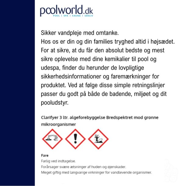 Bayrol - Clarifyer - Algicide mod alger - 3 L