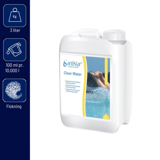 Saniklar Clear Water Flokmiddel flydende 3 l