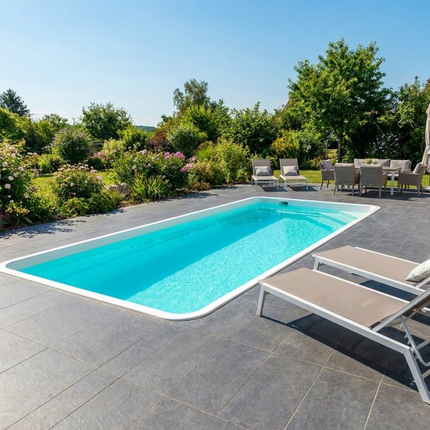 Coral Gemini Glasfiber Pool Pakke 8,2 x 3,5 x 1,5 m