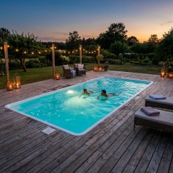 Coral Gemini Glasfiber Pool Pakke 8,2 x 3,5 x 1,5 m