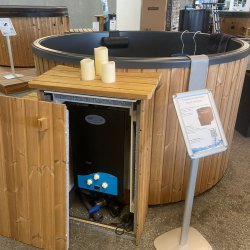 DEMO Citytub Vildmarksbad Arctic Gasovn Isoleret Grey med LED