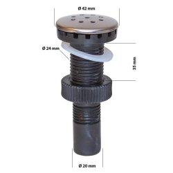 Luftventil dyse til Bobblesystem i Topspa XS og Citytub
