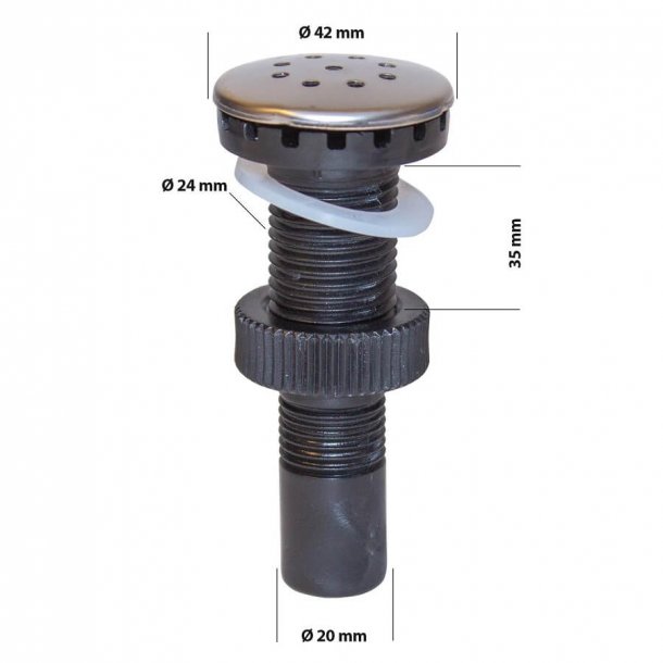 Luftventil dyse til Bobblesystem i Topspa XS og Citytub