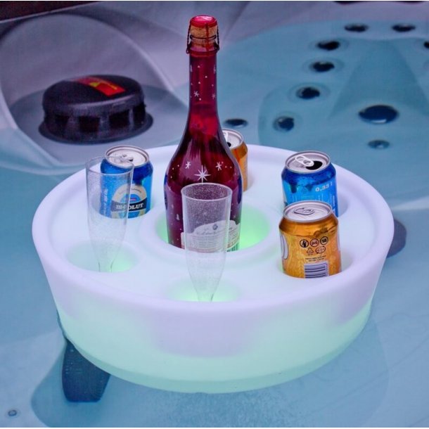 Flydende Drink holder med LED-lys til Spa og Pool