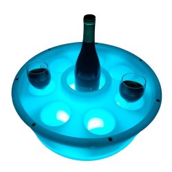 Flydende Drink holder med LED-lys til Spa og Pool - set forfra (Varenr. 325LSB431 - 11375)