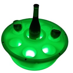 Flydende Drink holder med LED-lys til Spa og Pool - set forfra (Varenr. 325LSB431 - 11376)